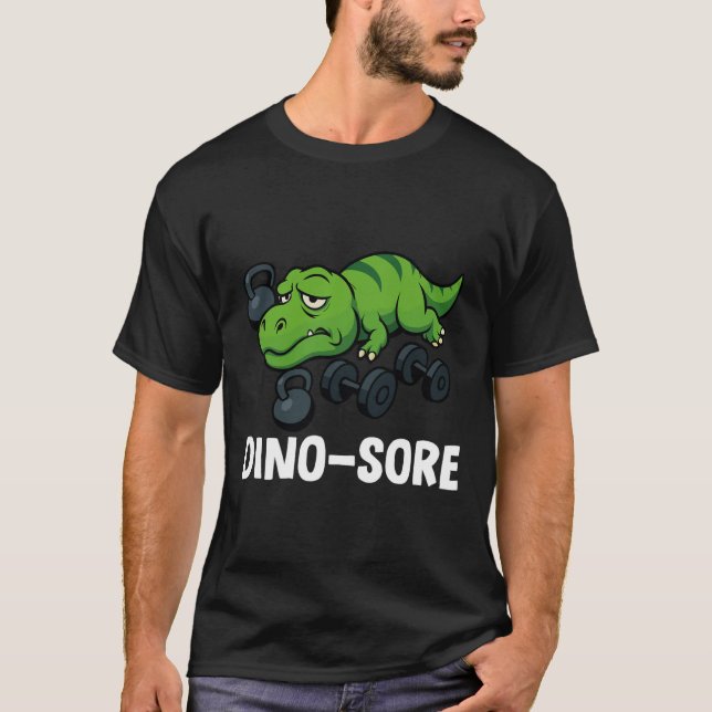 Camiseta Dinosore Funny T-rex Gym Workout  (Frente)
