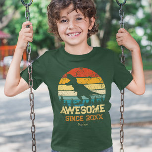 Camiseta Dinossaur Birthday Boy Incrível Desde o Nascimento