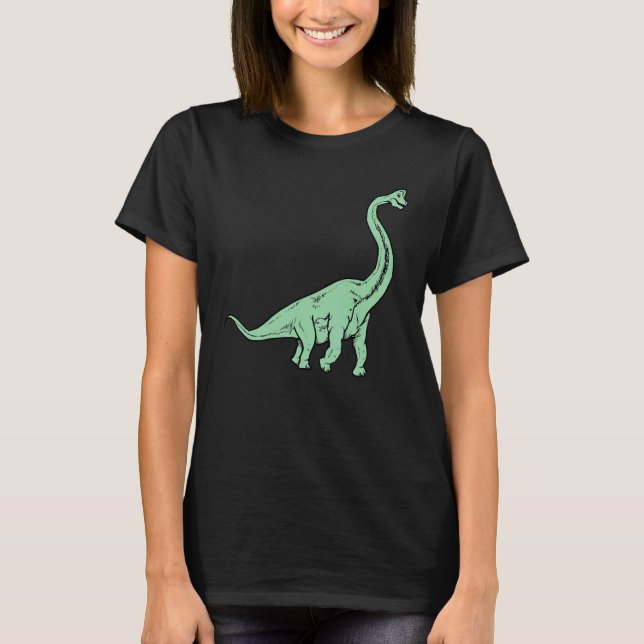 Camiseta Dinossaur Brontosaurus Pé Pré-Histórica Cuta Dino  (Frente)
