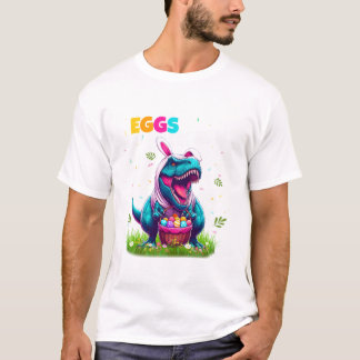 Camiseta Dinossaur Bunny T rex Boys