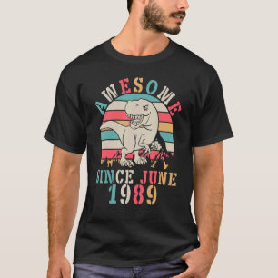 Camiseta Dinossaur Dance Birthday, 33 Anos, Incrível Desde