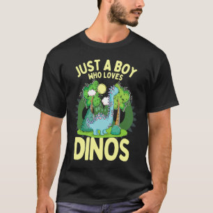 Camiseta Dinossaur Dino Apenas Um Menino Que Ama Dinossauro