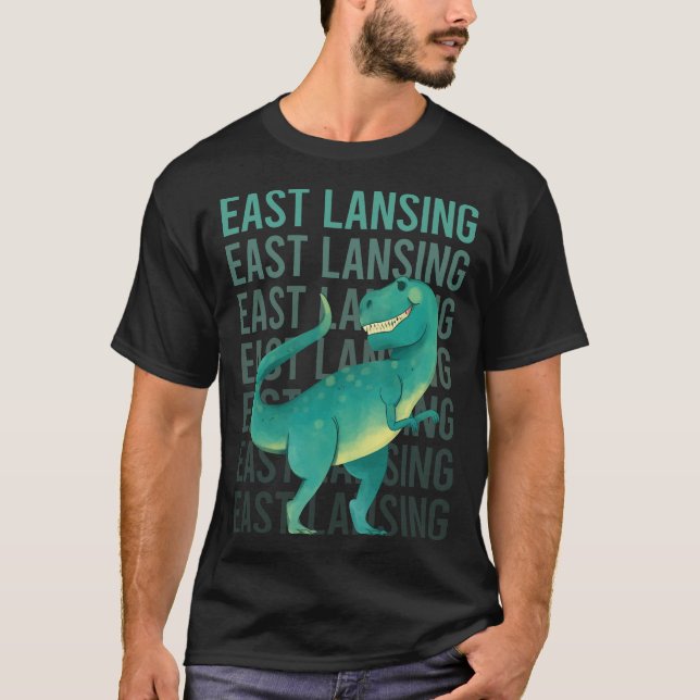 Camiseta Dinossaur East Lansing (Frente)