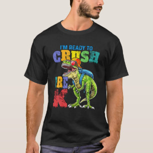 Camiseta DINOSSAUR ENGRAÇADO DE VOLTA À ESCOLA Estou pronto