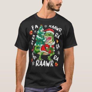 Camiseta Dinossaur Fa Ra Ra Ra Rawr T-Rex Natal Xmas