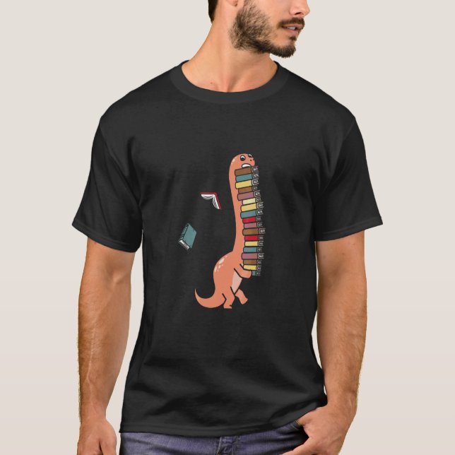 Camiseta Dinossaur Kid Lendo Adventure Dino Reader Enthus (Frente)