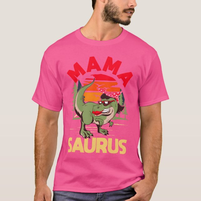 Camiseta Dinossaur Mama Engraçado Dino Mãe (Frente)