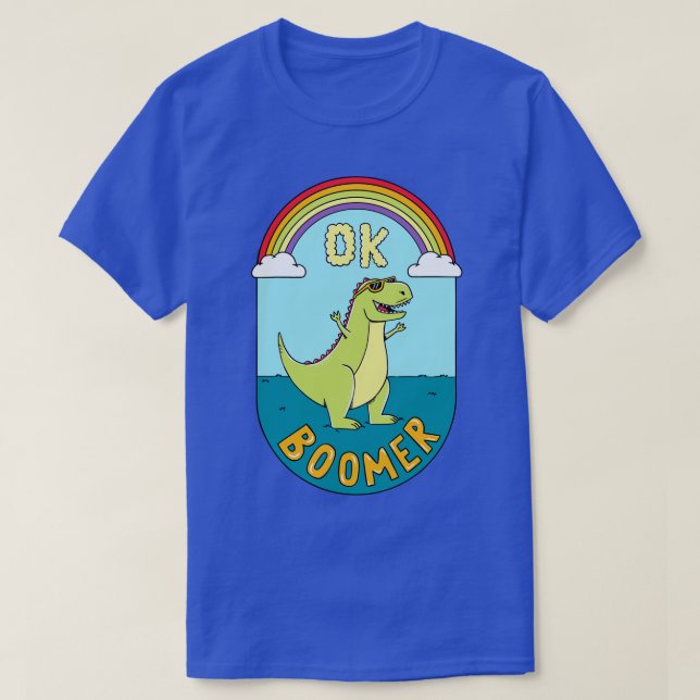 Camiseta Dinossaur ok boomer (Frente do Design)