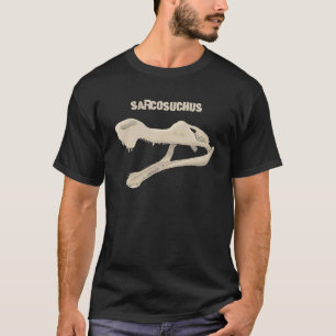 Camiseta Dinossaur Sarcosuchus Crocodilo Fóssil Pré-históri