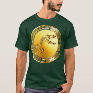Camiseta Dinossaur Skull Fossil Skeleton Moedas Bitmoney Mu