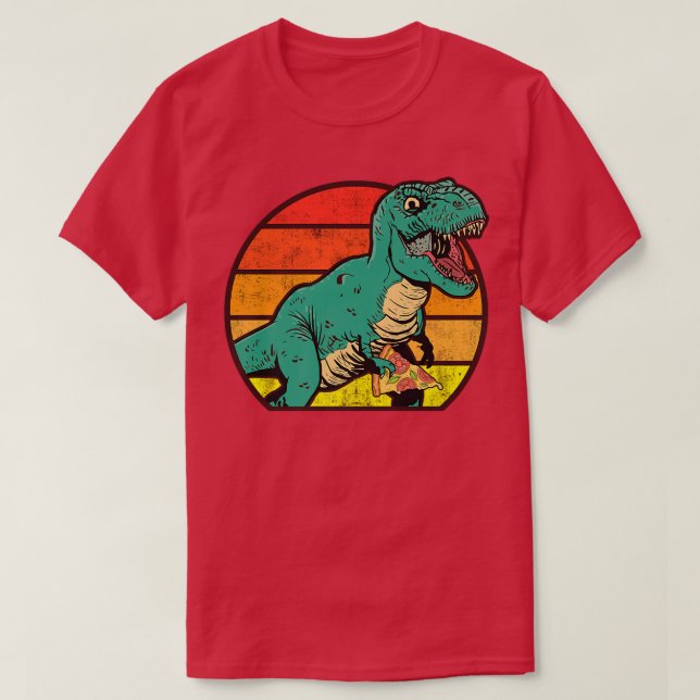 Camiseta Dinossaur Tre Pizza Gráfica Pizza Pizza Lover Foo  (Frente do Design)