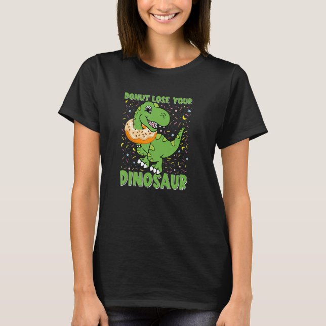 Camiseta Dinossaur Trex Tyrannosaurus Rosquinha Dino Quote (Frente)