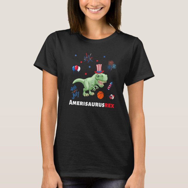Camiseta Dinossauro 4º De Joly Legal Amerisaurus Rex Kids B (Frente)