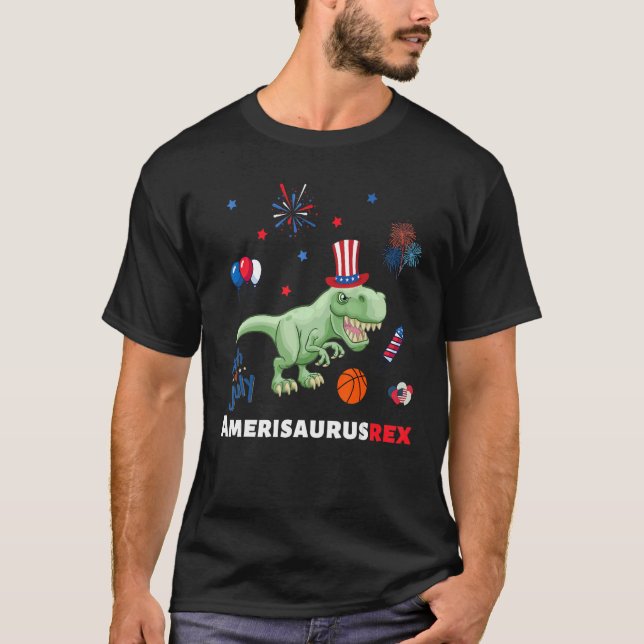Camiseta Dinossauro 4º De Joly Legal Amerisaurus Rex Kids B (Frente)
