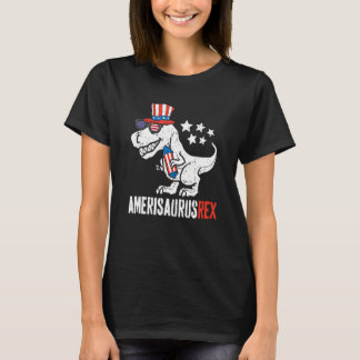 Camiseta Dinossauro 4º De Julho Meninos Homens Amerisauro R