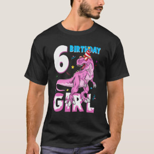 Camiseta Dinossauro 6 de aniversário de 6 anos