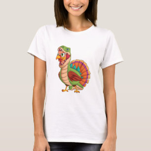 Camiseta Dinossauro Ação de Graças Boas Turcas Surus T rex