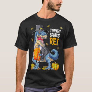 Camiseta Dinossauro Ação de Graças Boas Turcas Surus T Rex