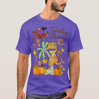 Camiseta Dinossauro Ação de Graças Boas Turcas Surus T rex