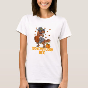 Camiseta Dinossauro Ação de Graças Meninos Turquia Surus T
