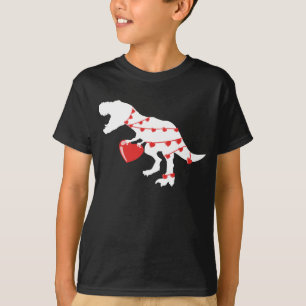 Camiseta Dinossauro Amor Feliz dia de os namorados Coraçã