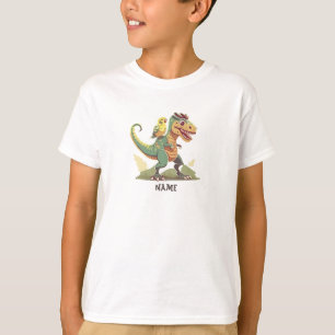 Camiseta Dinossauro Analítico do Orçamento Amarelo e Verde