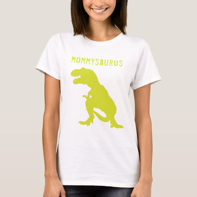 Camiseta Dinossauro Aniversário Mãe T-Shirt (Frente)