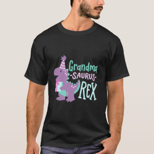 Camiseta Dinossauro Aniversário Vovó Surus T Rex Família Ma