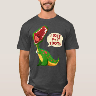 Camiseta Dinossauro Arrepiante Perdi Meu Dente Engraçado De