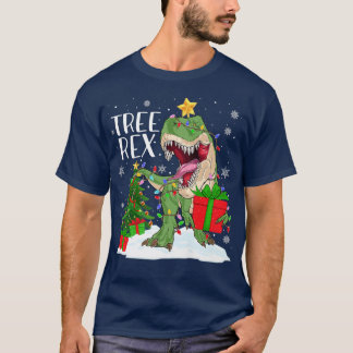Camiseta Dinossauro Árvore Re Xmas Luz Engraçado Cristo Din