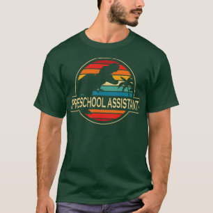 Camiseta Dinossauro Assistente de Pré-Escolas