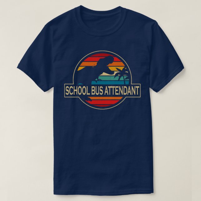 Camiseta Dinossauro Atendedor de Ônibus Escolar (Frente do Design)