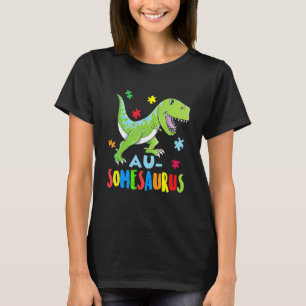 Camiseta Dinossauro Autismo Conscientização Rex Rawr Quebra