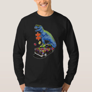 Camiseta Dinossauro Autismo Crianças Engraçadas Dinossauro