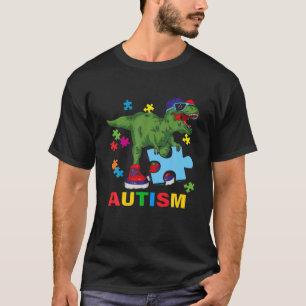 Camiseta Dinossauro Autismo Crianças Engraçadas T Rex Autis
