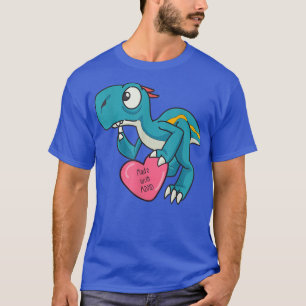 Camiseta Dinossauro Azul ADHD Engraçado715