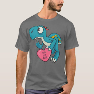 Camiseta Dinossauro Azul, DDA Engraçado Premium