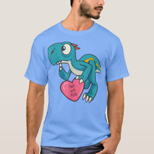 Camiseta Dinossauro Azul de alta definição engraçado