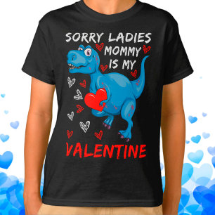 Camiseta Dinossauro Azul Desculpe Senhoras Mamãe é meu Na