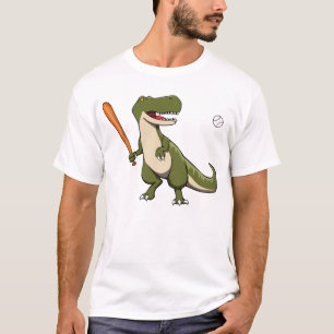 Camiseta Dinossauro Batedor de Beisebol T-Rex