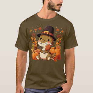 Camiseta Dinossauro Bonito de Ação de Graças