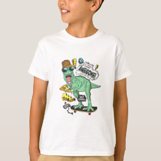 Camiseta Dinossauro Bonito Desenhado À Mão -