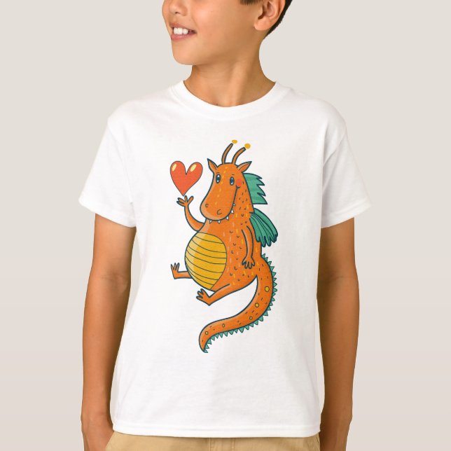 Camiseta Dinossauro bonito do bebê (Frente)