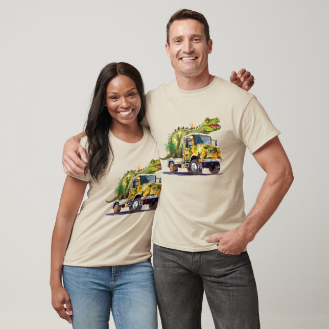 Camiseta Dinossauro Bonito no Cartoon da Selva Safari de Ca (Unissex)