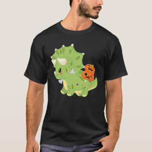 Camiseta Dinossauro Bonito Para O Halloween T Rex Pumpkin C