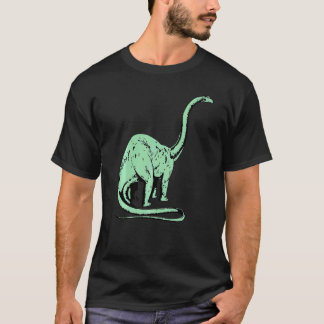 Camiseta Dinossauro Brontossauro Bonito Pré-Histórico Pé Di