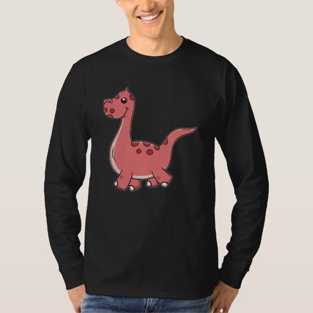 Camiseta Dinossauro Caminhando Bonito (Frente)