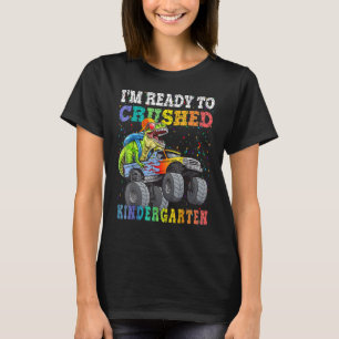 Camiseta Dinossauro Caminhão Monstro Estou Pronto Para Esma
