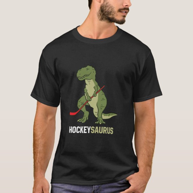 Camiseta Dinossauro Cinto Dinossauro Dinossauro Hockey Dino (Frente)