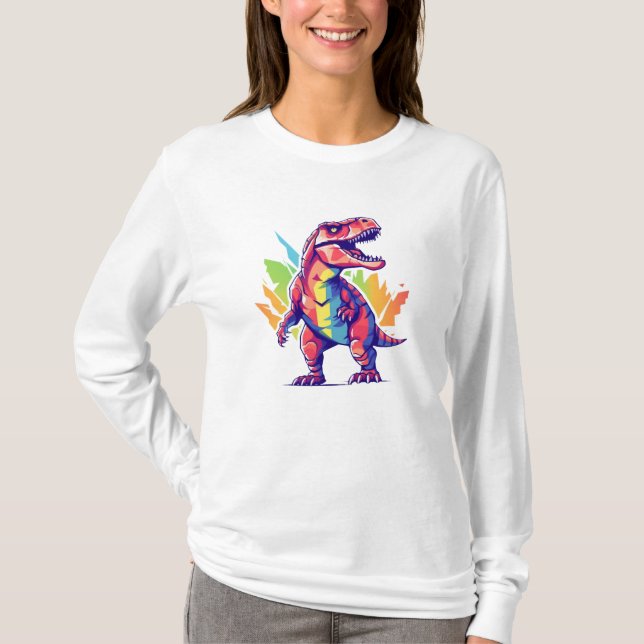 Camiseta Dinossauro Colorido (Frente)